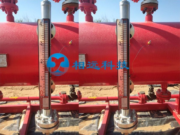 三項(xiàng)分離器設(shè)備磁翻板液位計(jì)現(xiàn)場安裝圖